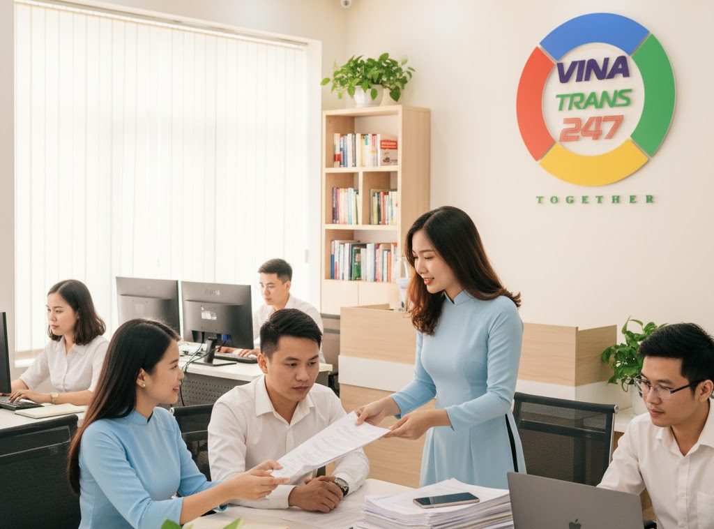 Đội ngũ phiên dịch viên của VINATRANS 247 luôn chuẩn bị kỹ lưỡng tài liệu trước mỗi buổi làm việc